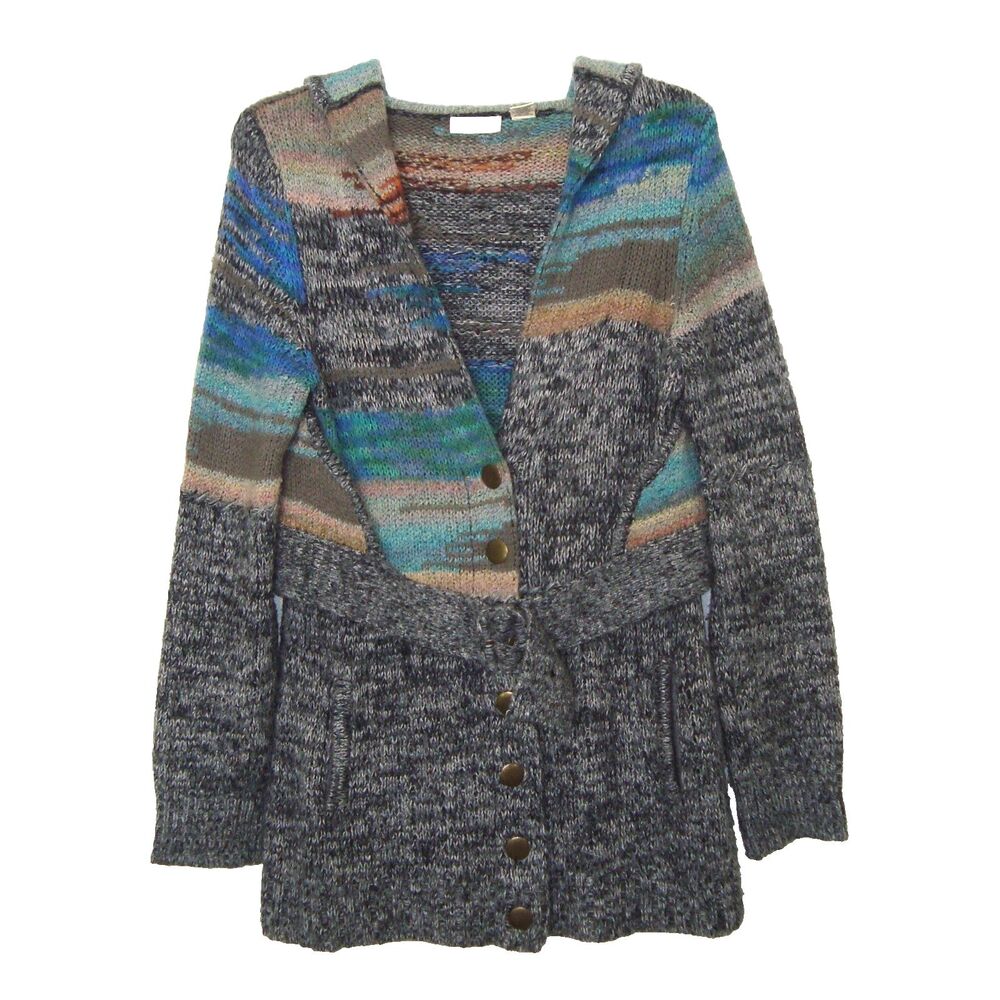 Anthropologie Sleeping on Snow Cardigan Sweater Size XL Belted Long Wool Alpaca